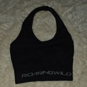 Black ROARINGWILD Halter Top